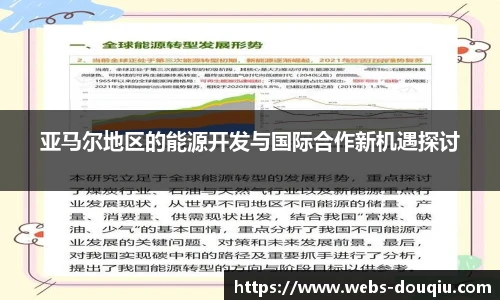 亚马尔地区的能源开发与国际合作新机遇探讨